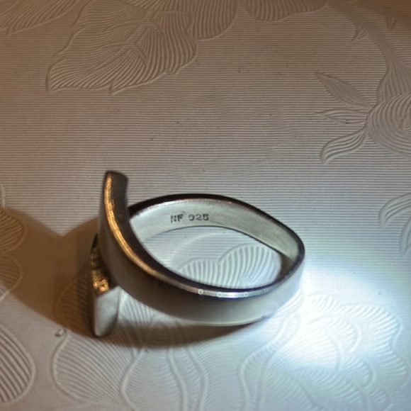 Vintage Sterling Silver Wrap Around Ring Marked NF 925 by Artist Thailand 6 3/4” - Picture 4 of 9